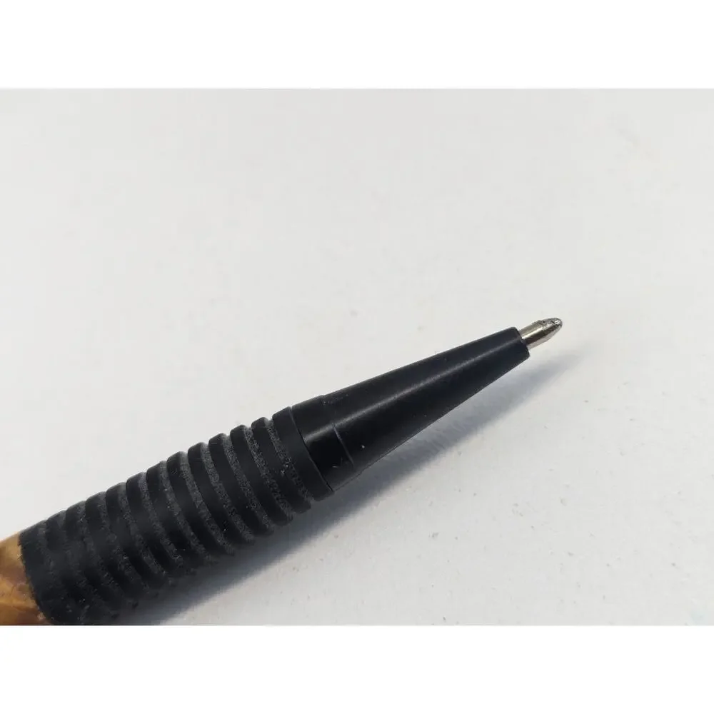 Hand Turned Pen‎ Black Finish Faux Wood Acrylic